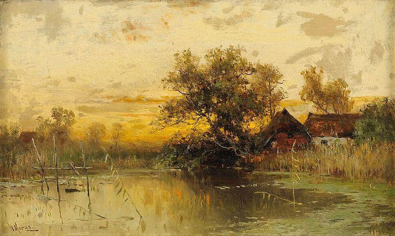 Walter Moras Seenlandschaft oil painting picture